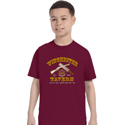 Secret_Shirts T-Shirts, Youth / XS / Maroon Winchester Tavern Crest