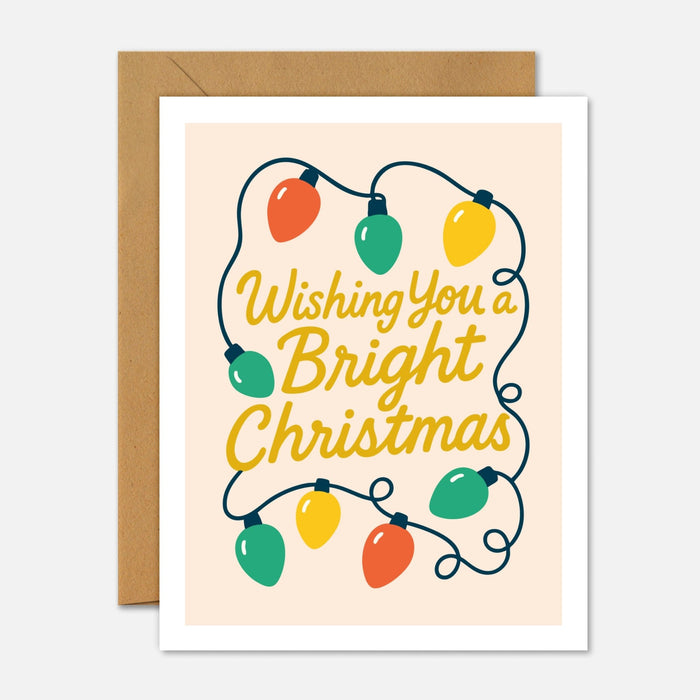 Wishing You A Bright Christmas Card - Footnotes Paper