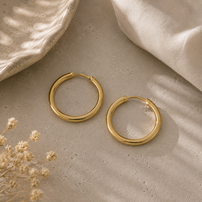 Wolff Jewelry - Classic Hoops 20 mm - 18 karat guldbelagt