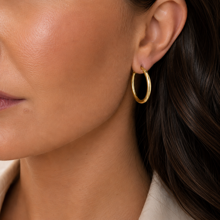 Wolff Jewelry - Classic Hoops 20 mm - 18 karat guldbelagt