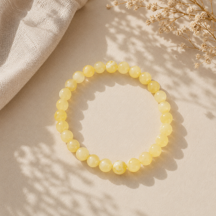 WOLFF JEWELRY -  Jalle Pearl Bracelet - lys gul