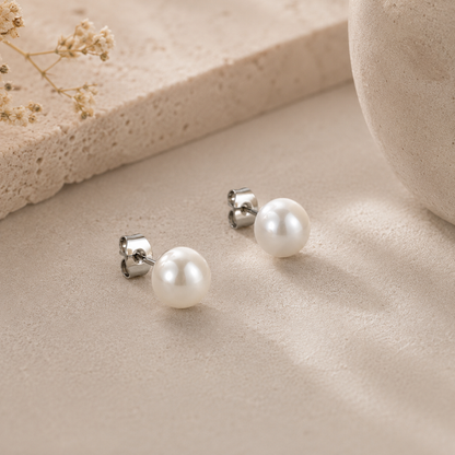 Wolff Jewelry - Pretty Pearl Earring - Sølvbelagt