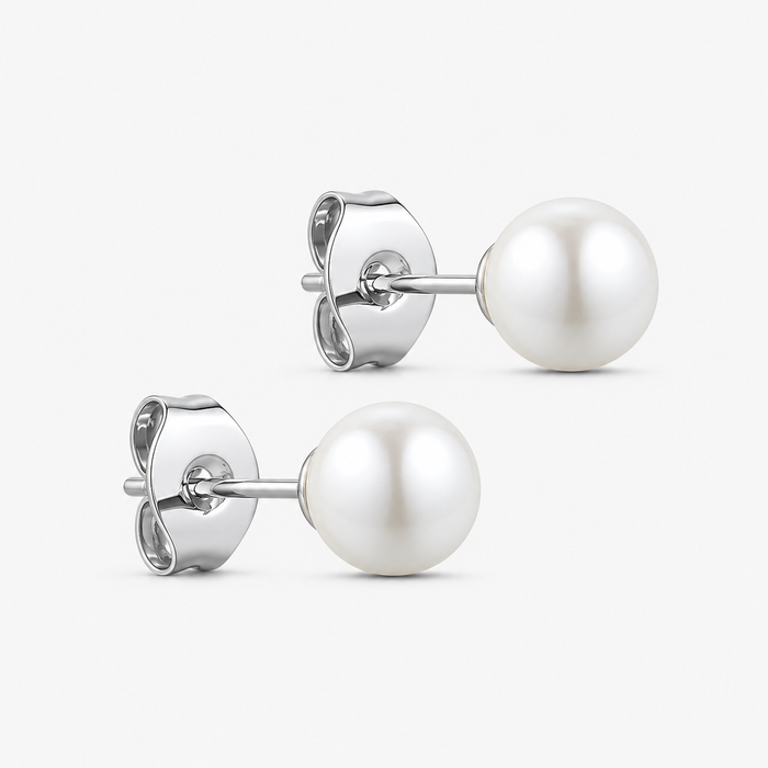Wolff Jewelry - Pretty Pearl Earring - Sølvbelagt