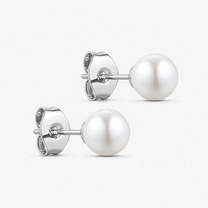 Wolff Jewelry - Pretty Pearl Earring - Sølvbelagt