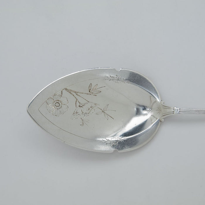 Blade to Wood & Hughes 'Murillo' Pattern Antique Sterling Silver Pie Server, NYC, NY, c. 1875