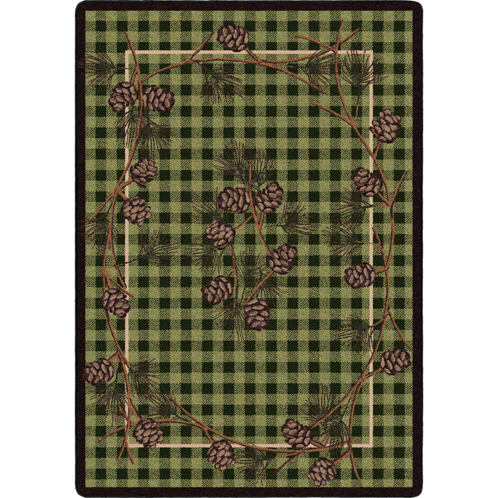 Image of an area rug, Wooded Pines - Green