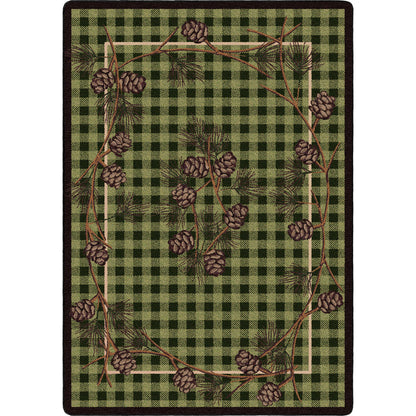 Image of an area rug, Wooded Pines - Green
