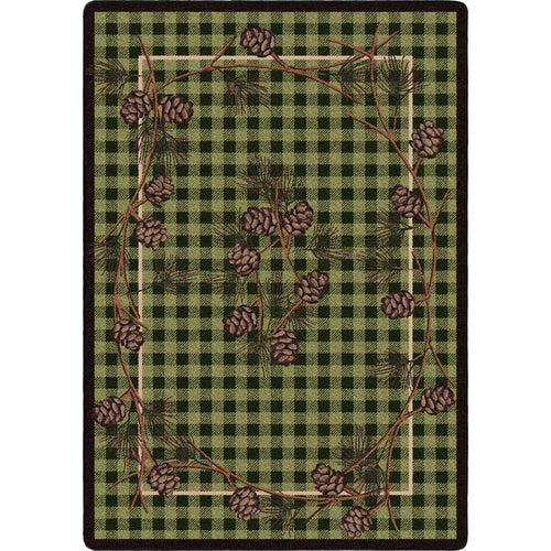 Image of an area rug, Wooded Pines - Green