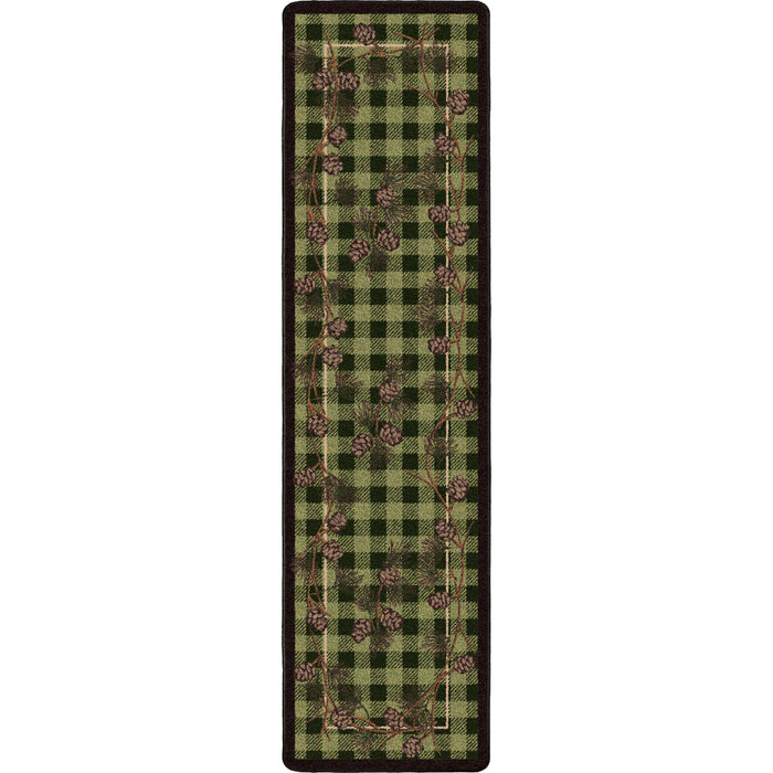 Image of an area rug, Wooded Pines - Green
