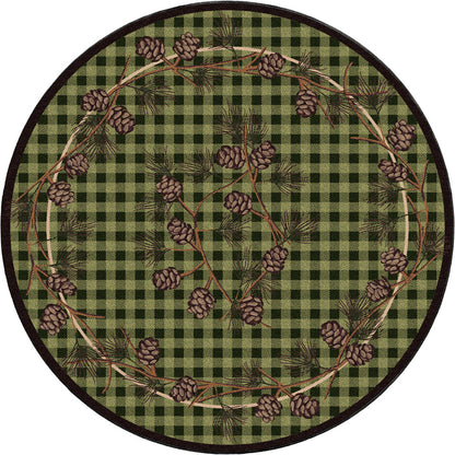 Image of an area rug, Wooded Pines - Green