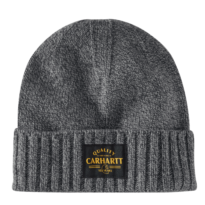 Wool Knit Quality Patch Beanie - E88-Shadow/Weather Oak Marl | Carhartt 106337