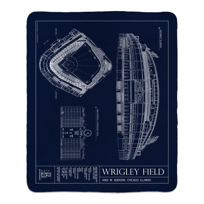 Wrigley Field Fleece Sherpa Blanket