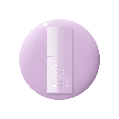 You're Invited - Gel bottle displayed on a soft lilac polish background for a smooth, long-lasting manicure