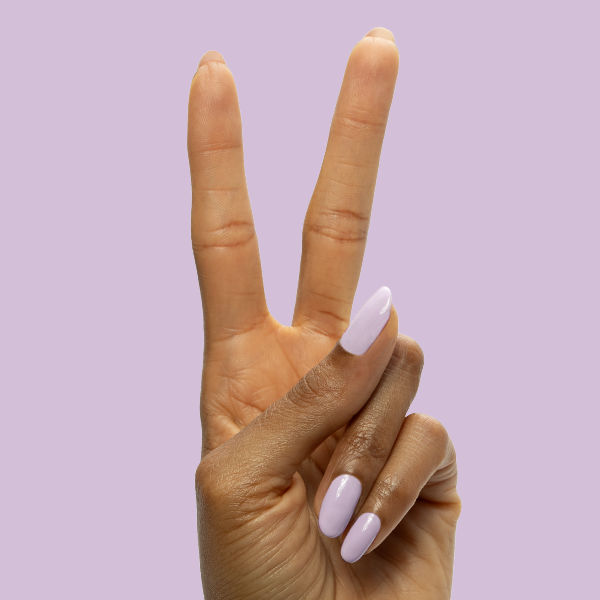 You're Invited - Gel shown on medium-length nails in a soft lilac shade for a smooth, long-lasting manicure by Olive and June