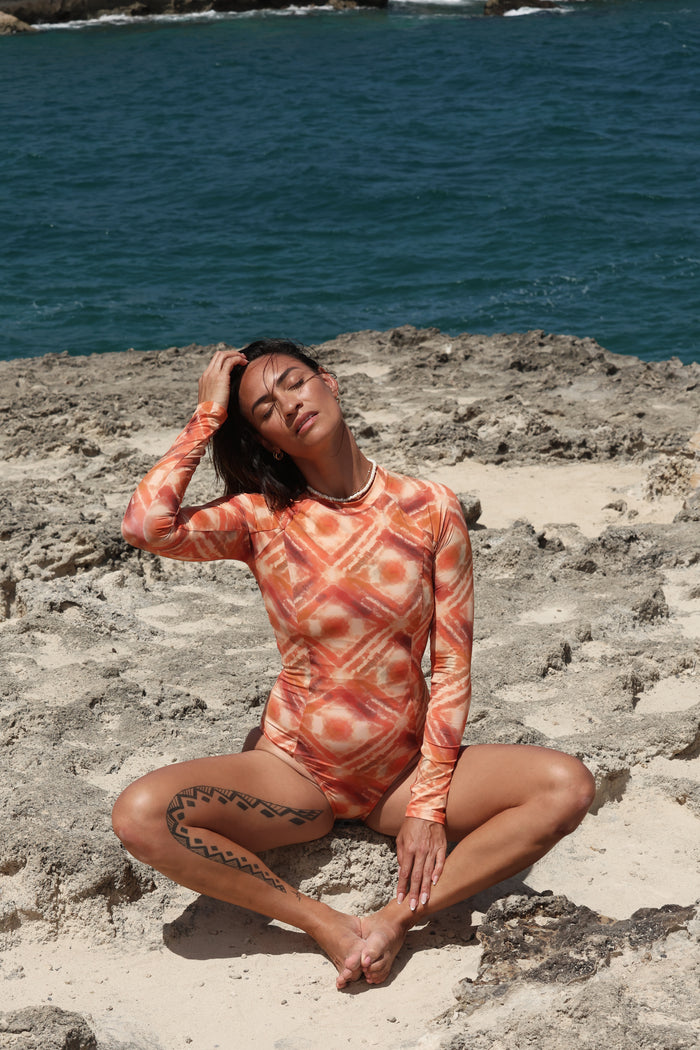 Zip back Surf Suit Volcanic