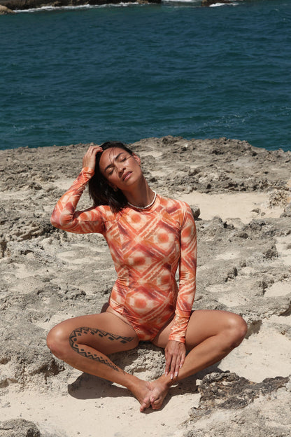 Zip back Surf Suit Volcanic