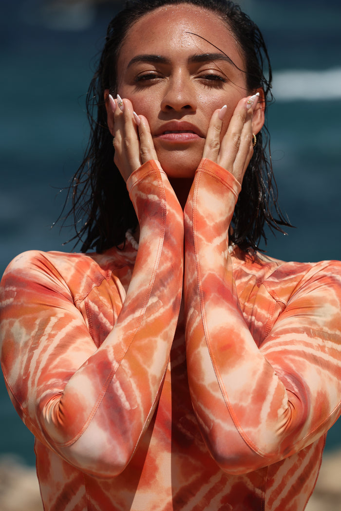 Zip back Surf Suit Volcanic