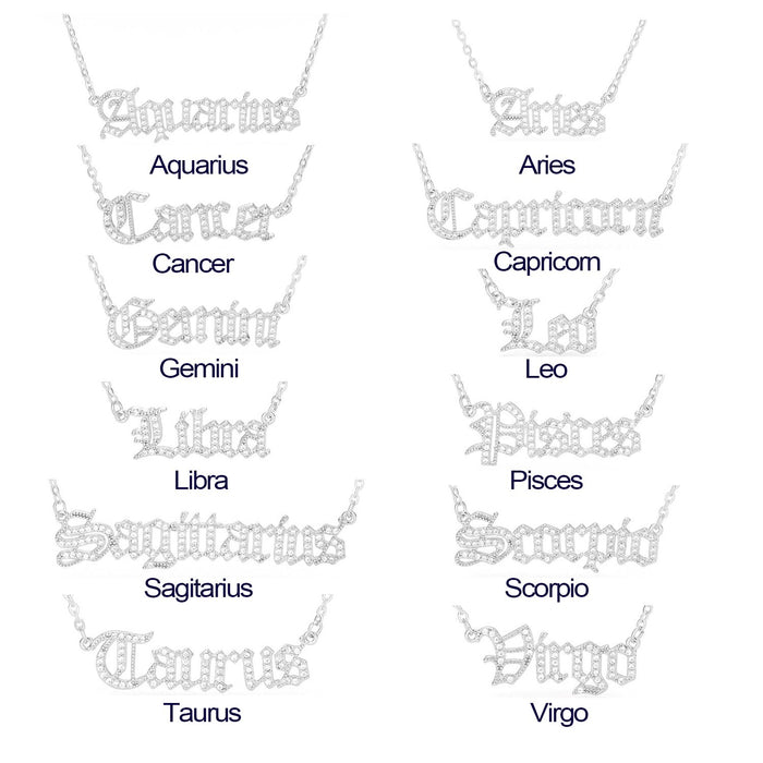 Zodiac Necklace Silver - ikatehouse